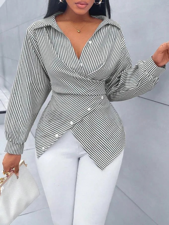 Camicia Donna Righe Casual