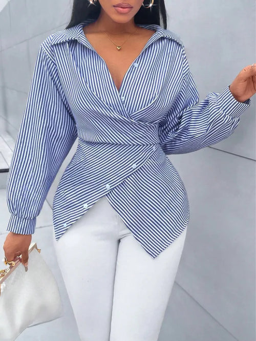 Camicia Donna Righe Casual