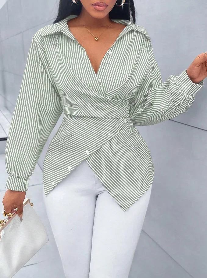 Camicia Donna Righe Casual